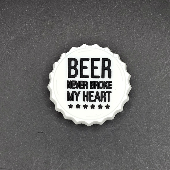 (5/$15) Beer Never Broke My Heart Croc Charm - Picture 1 of 2